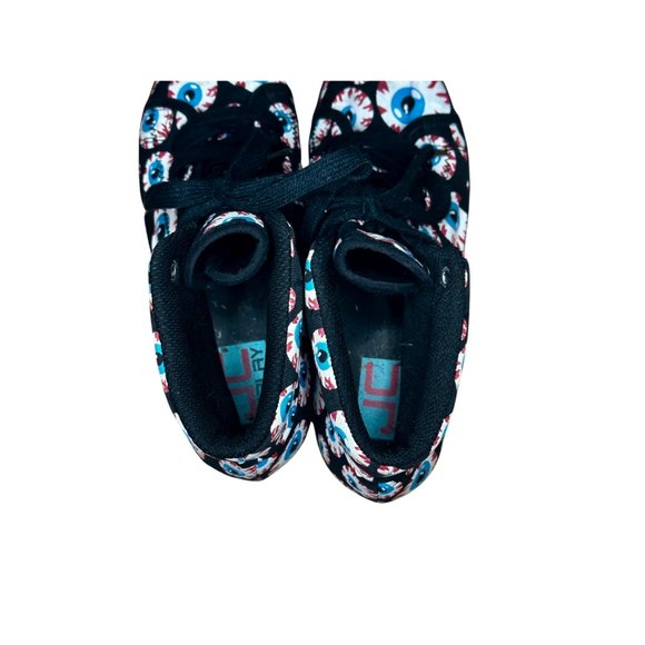 SOLD y2k emo goth jc play by jeffrey campbell hiya-eye platform sneakers woman 8 - Picture 6 of 10